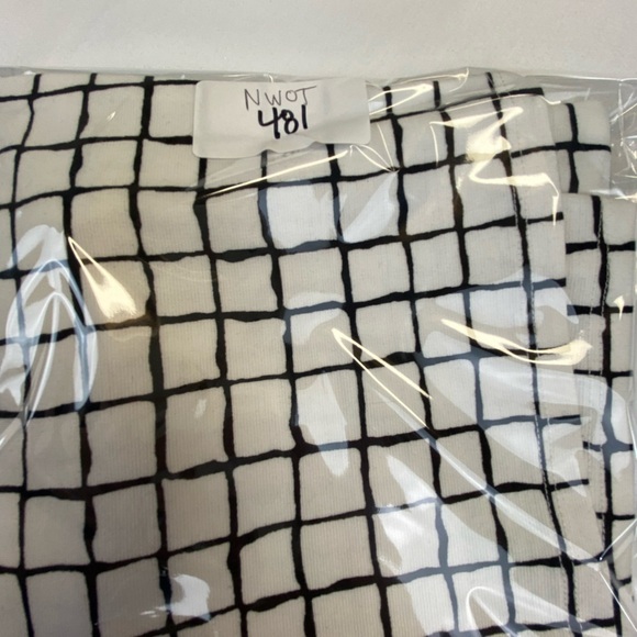 NEW Jules & Leopold Pencil Skirt Faux Wrap Black & White Ponte Knit Print Large - Picture 9 of 9